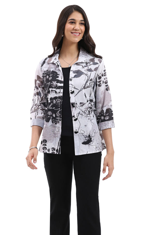 Parsley & Sage Black/White Ginger Shirt 26T44GP