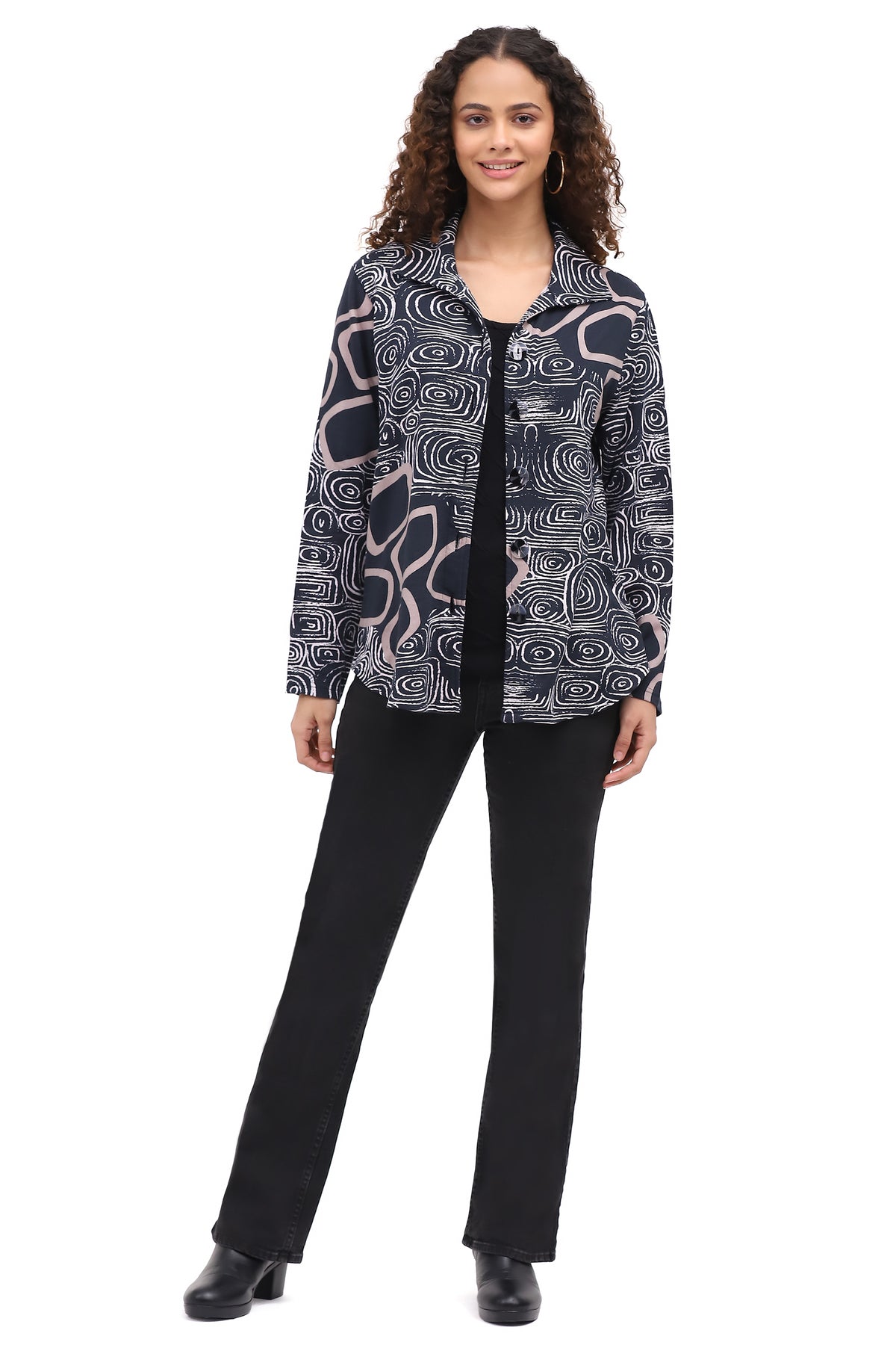 Parsley & Sage Printed Corky Shirt 26W250G
