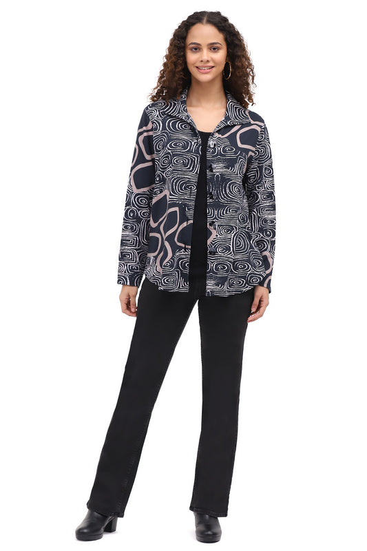 Parsley & Sage Printed Corky Shirt 26W250G