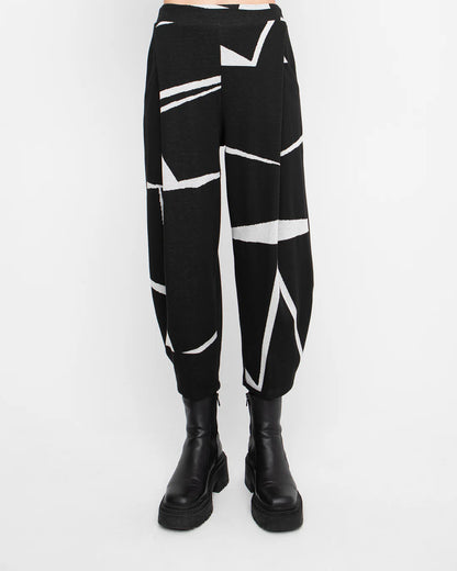 Ozai Black/White Mirrors Pull On Pant 755296