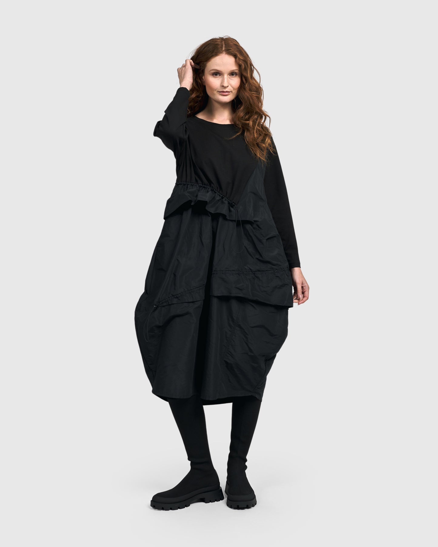 Alembika/Urban Black Drawstring Dress UD400B