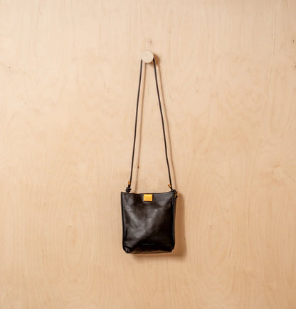Daniella Lehavi Black Leather Capri Crossbody Handbag 319203