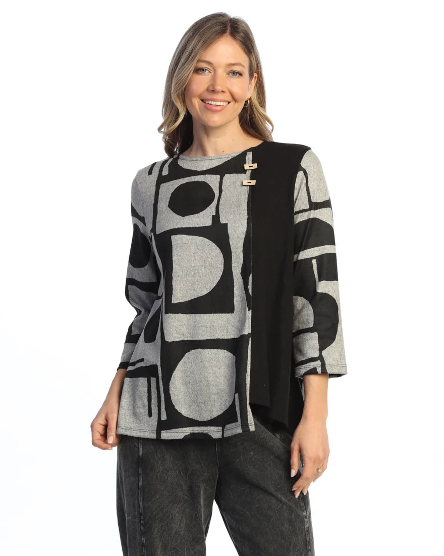 Jess & Jane Grey/Black Celeste Shirt FB11-2231X