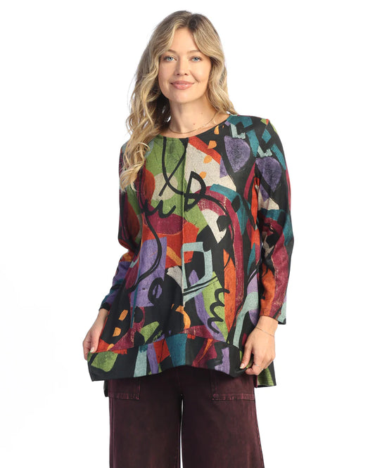 Jess & Jane Plus Size Htr Ponderosa Soft Touch Tunic FB8-1963X