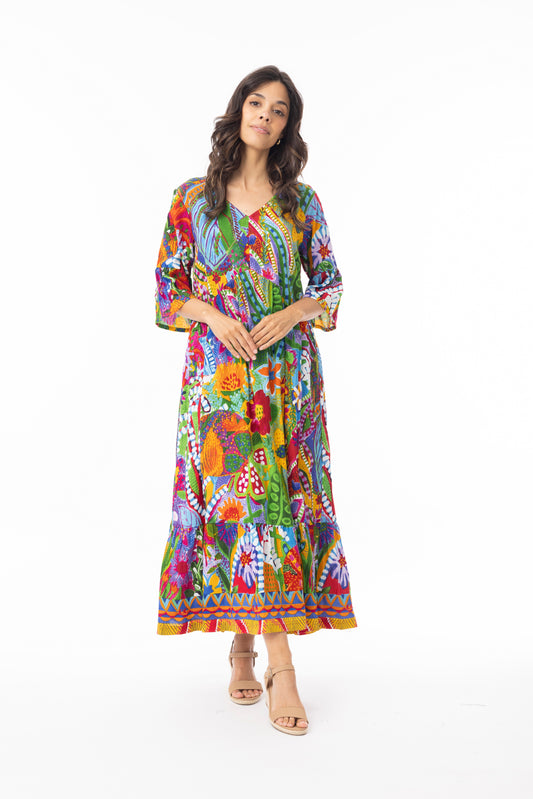 Orientique Midi Dress in Ipanena 40183