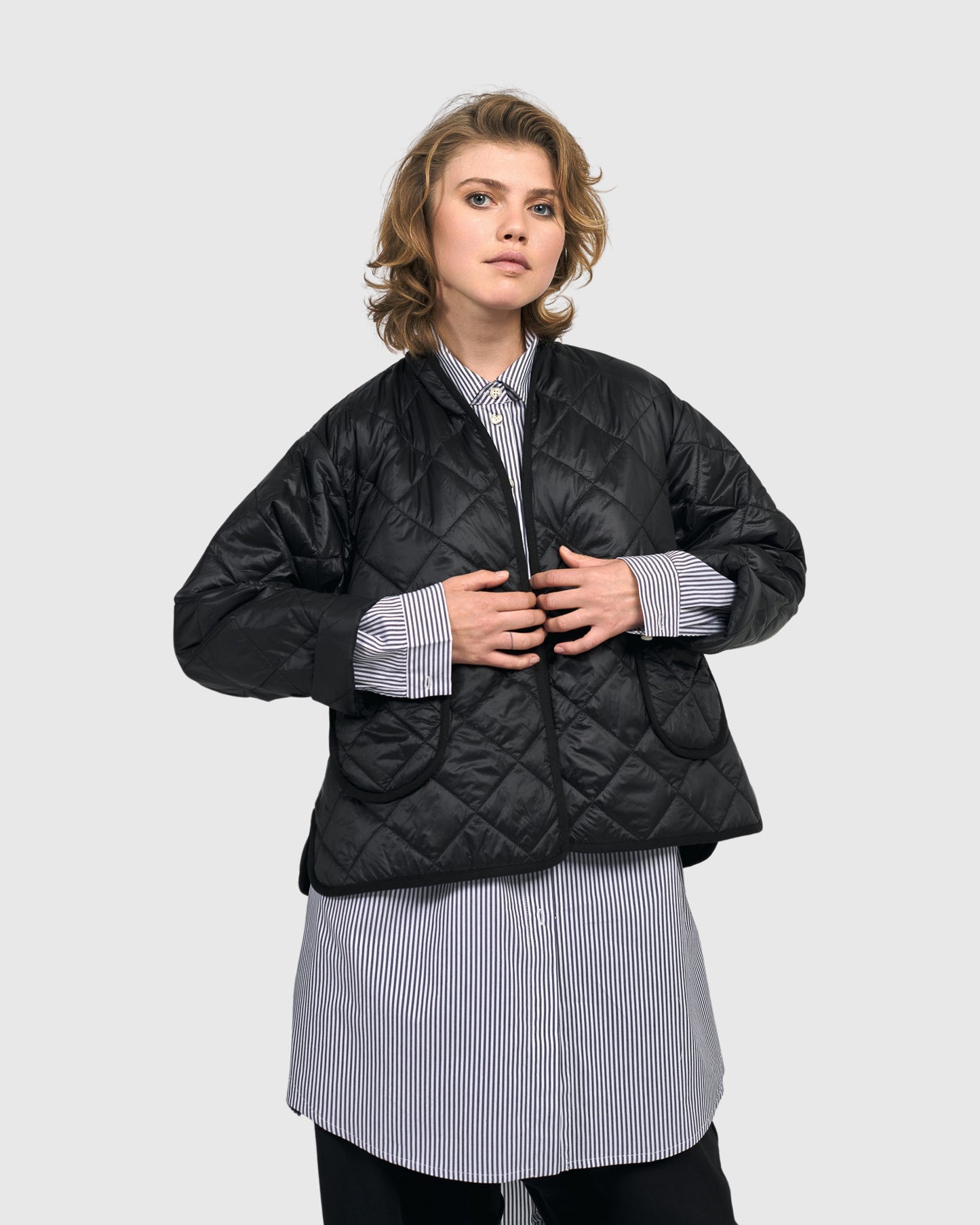 Alembika/Urban Black Quilted Light Weight Jacket UJ418B