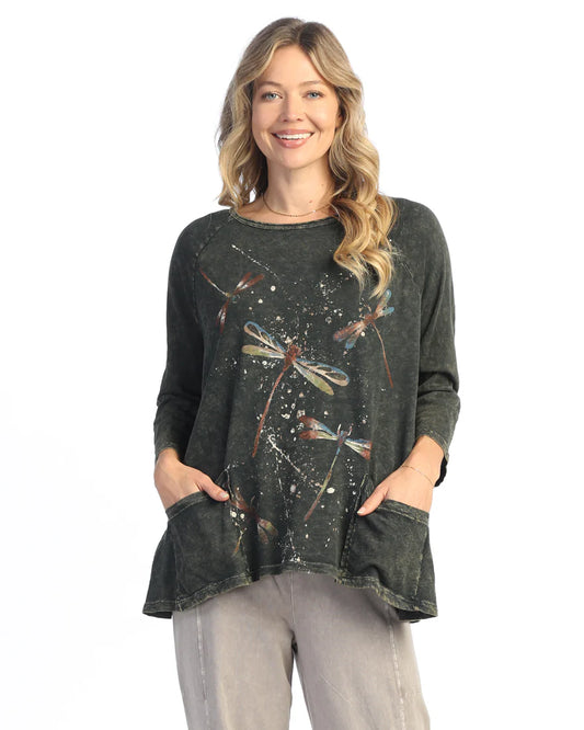 Jess N Jane Plus Size Green Fairy Duet Cotton Tunic M12-2043X