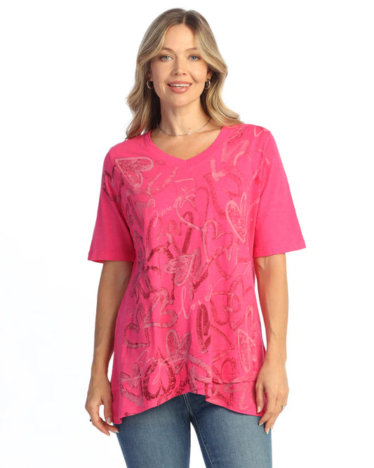 Jess & Jane Pink Lovebug Tee M136-2213X