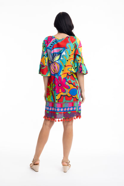 Orientique Plus Size San Miguel Tassel Dress 40027