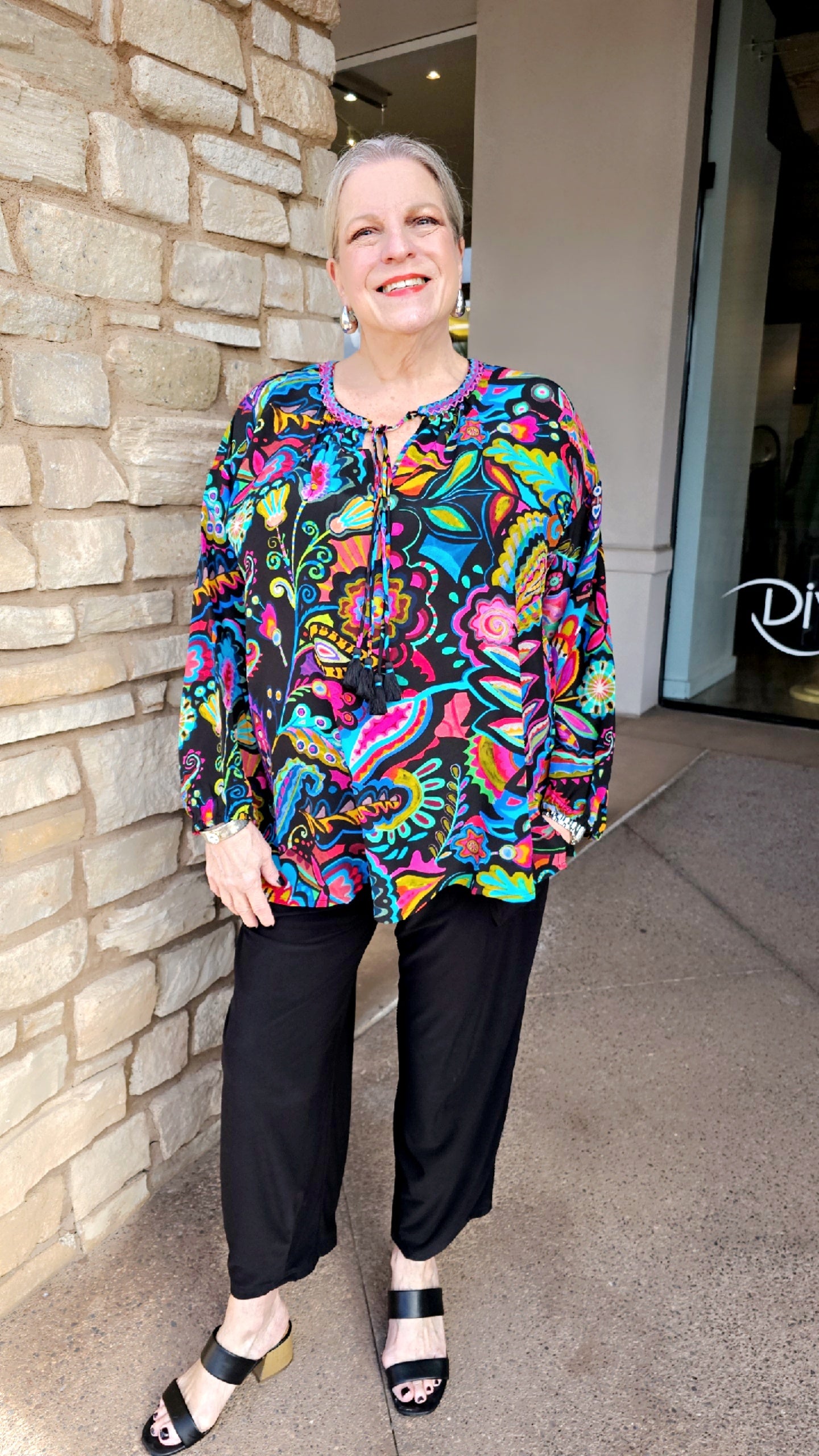 Johnny Was Dark Silvana Margot Blouse C10025-E