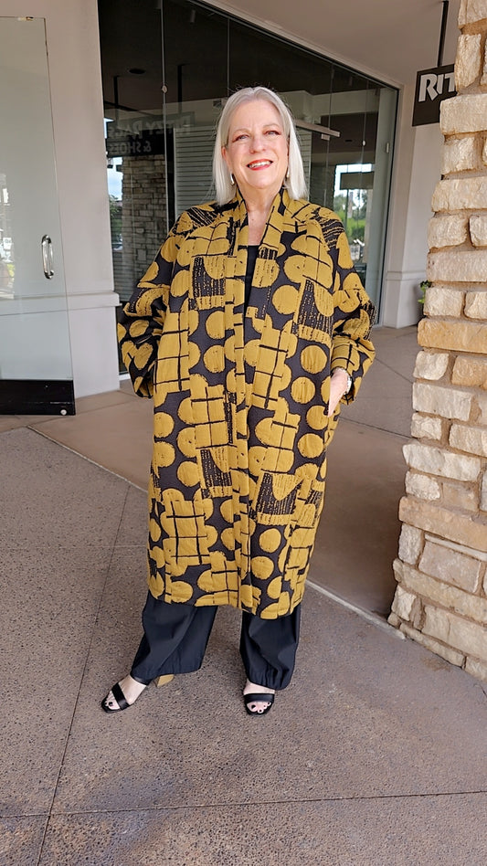 Chalet Plus Size Mocha Glenda Long Jacket SP45282