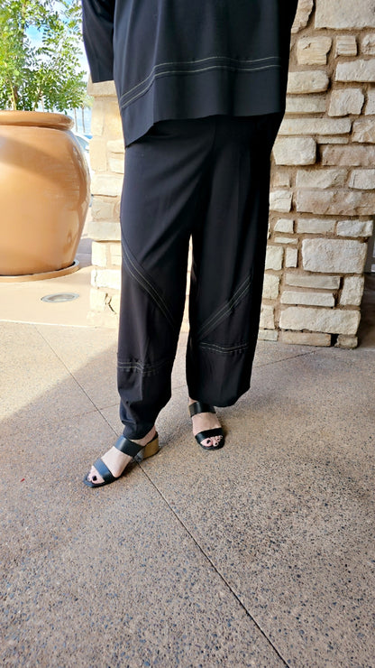 Ozai Black/Olive Stitch Lantern Pant 860388