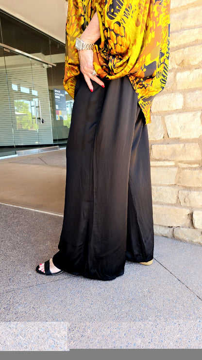 Bryn Walker Black Satin Osca Pant 71310