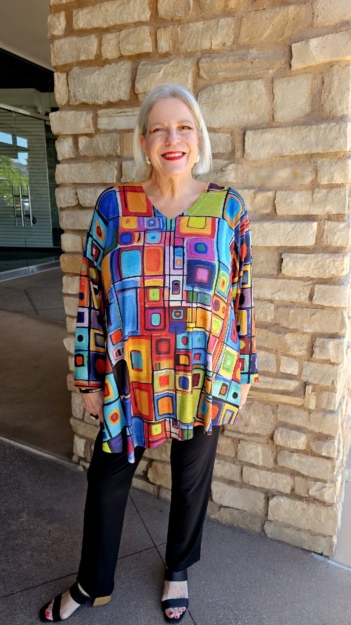 Et' Lois Multi Printed Asy Tunic H3112-1383
