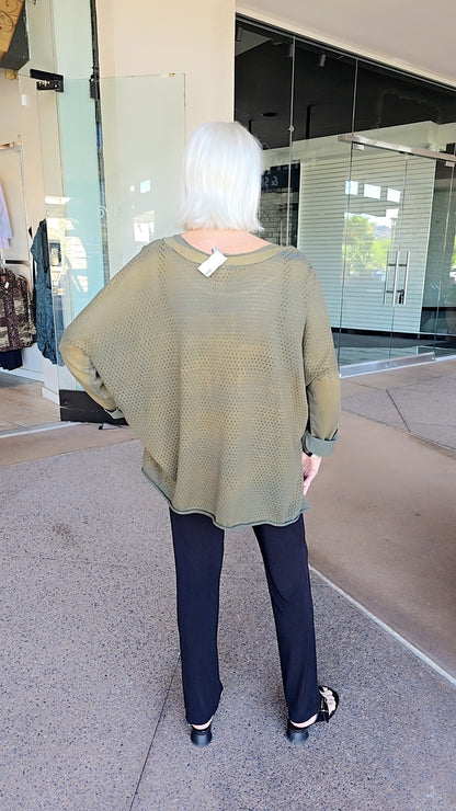 Cynthia Ashby Polished Green Cheer Sweater CE714