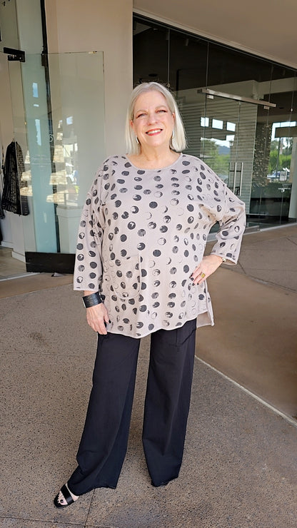 Cotton Lani Clay Dot One Pocket Tee MN357