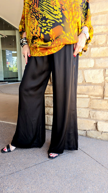 Bryn Walker Black Satin Osca Pant 71310