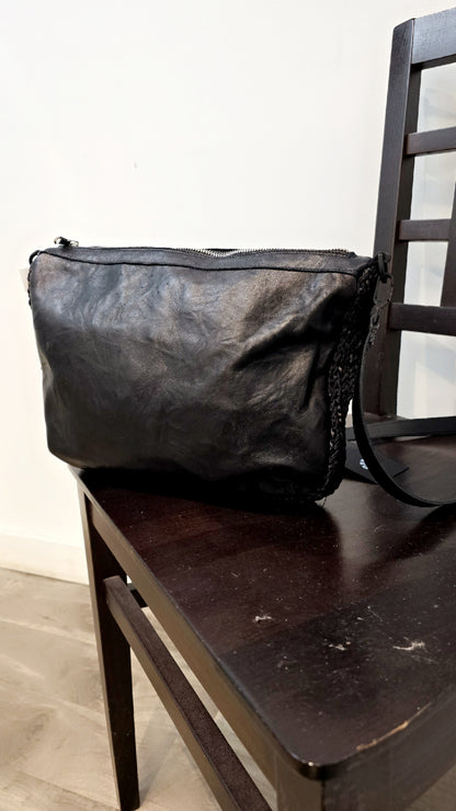 Papucei Black Leather Eliot Bag