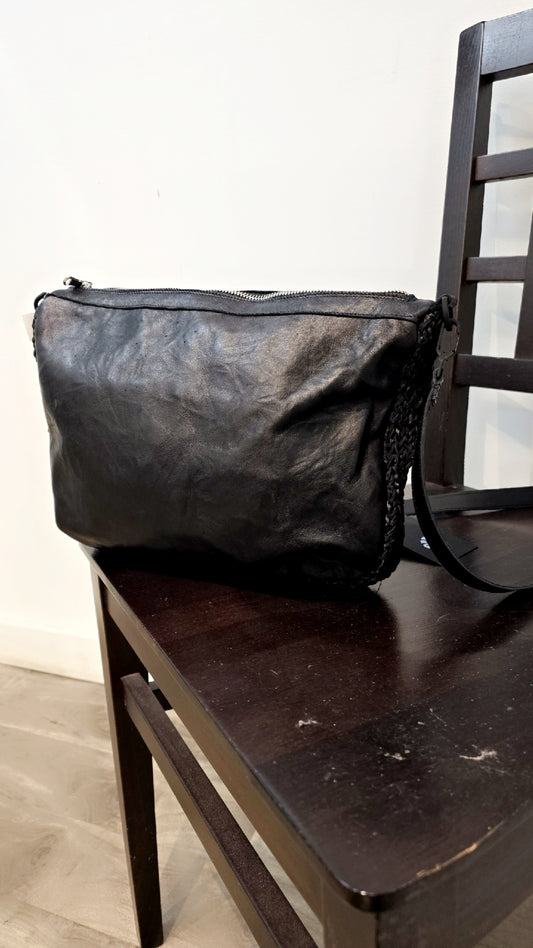 Papucei Black Leather Eliot Bag