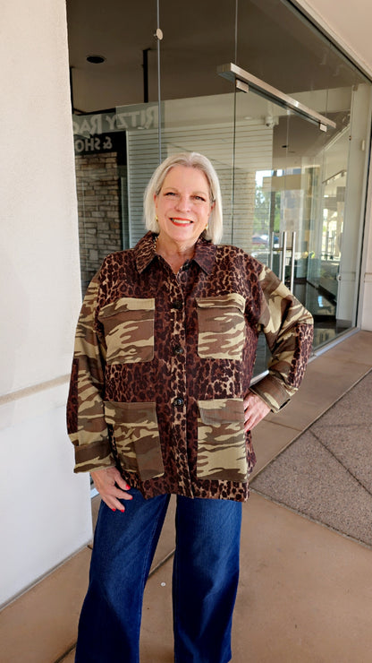 Johnny Was Leopard Patchwork Jacket W40125-8