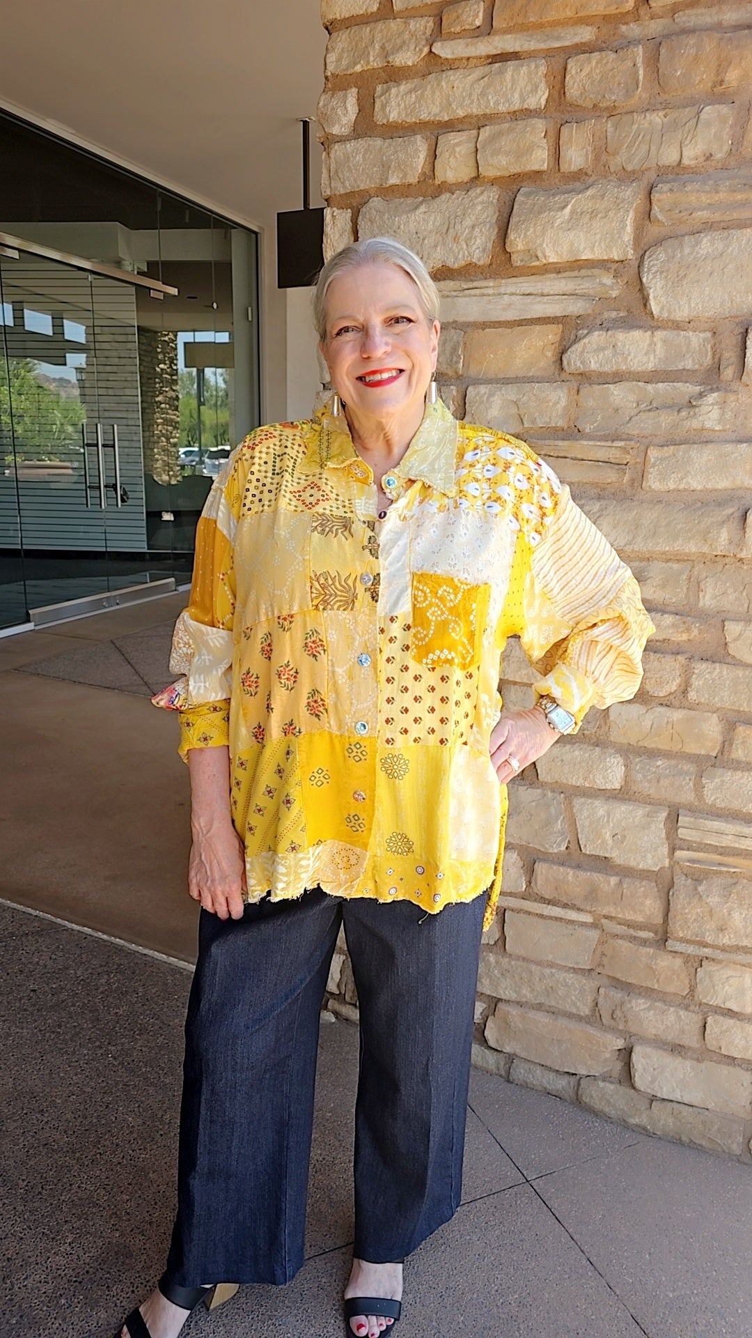 Jaded Gypsy Patchwork Sunrise Top
