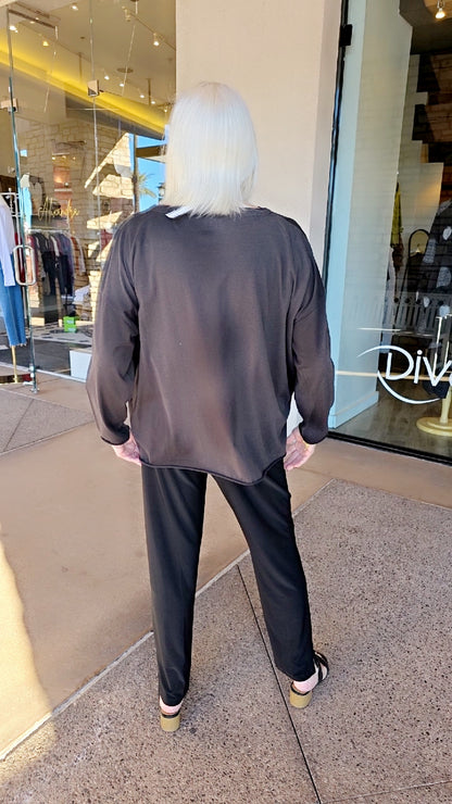 Planet Black/Tye Dye Over Boxy Tee 9791JN