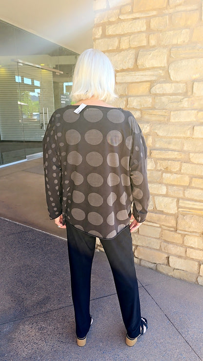 Planet Black Circles Pullover Shirt 9191JCC