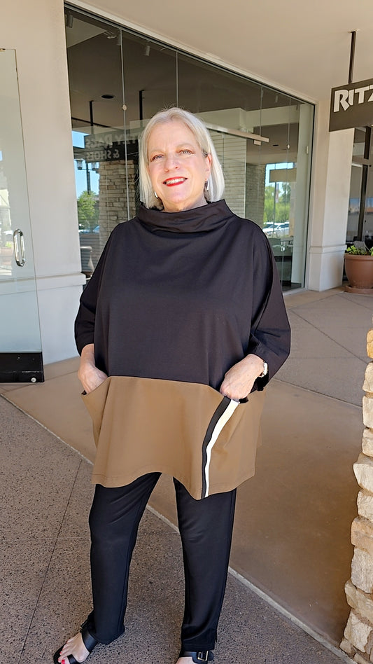 Urban Plus Size Mix Pullover 2 Pocket Top UT632M