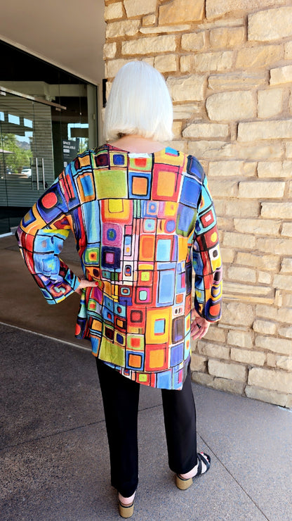 Et' Lois Multi Printed Asy Tunic H3112-1383