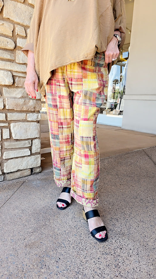 Jaded Gypsy Plaid Traveling On Pants