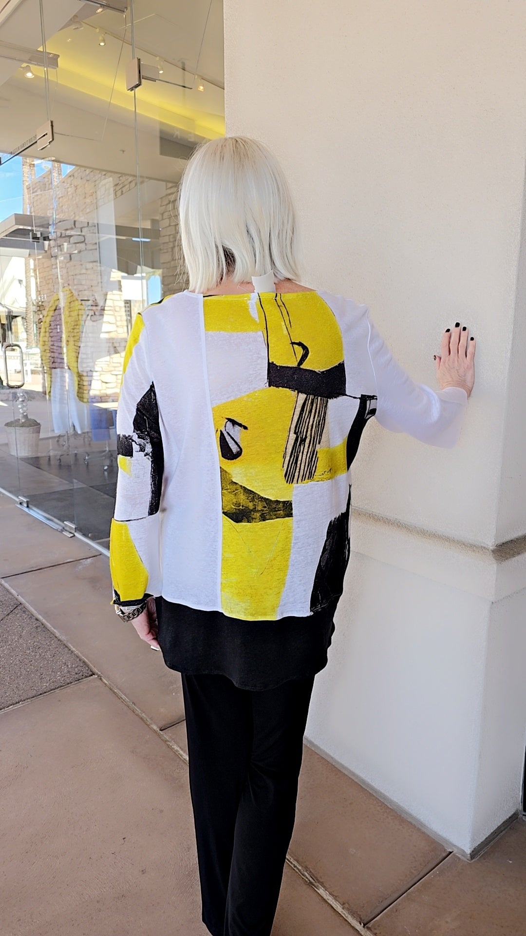 Lemongrass Yellow/White/Black Pullover Shirt S5KT5981