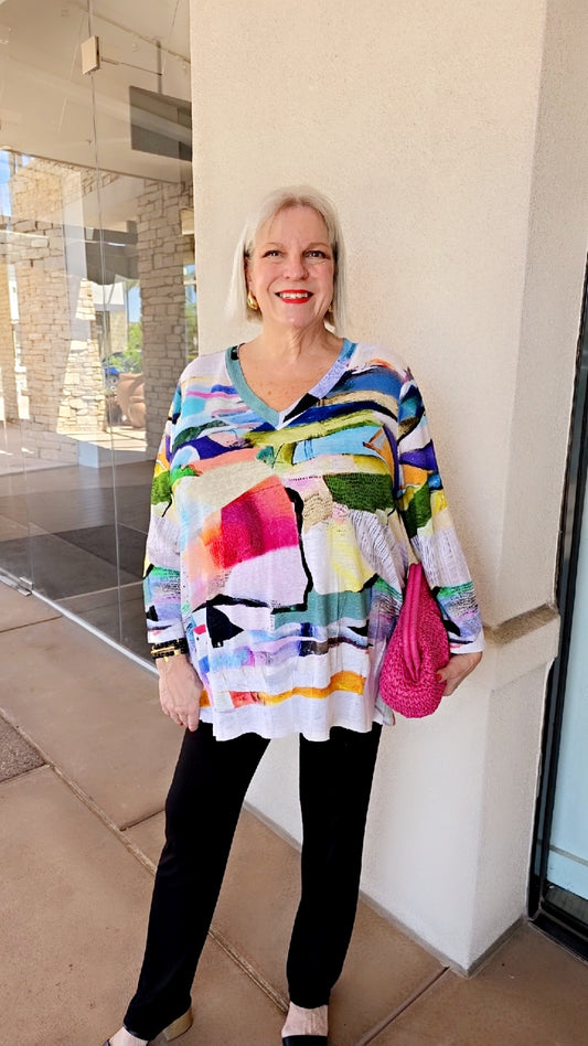 Lemongrass Infinity Multi V-Neckline Top S5KT5991