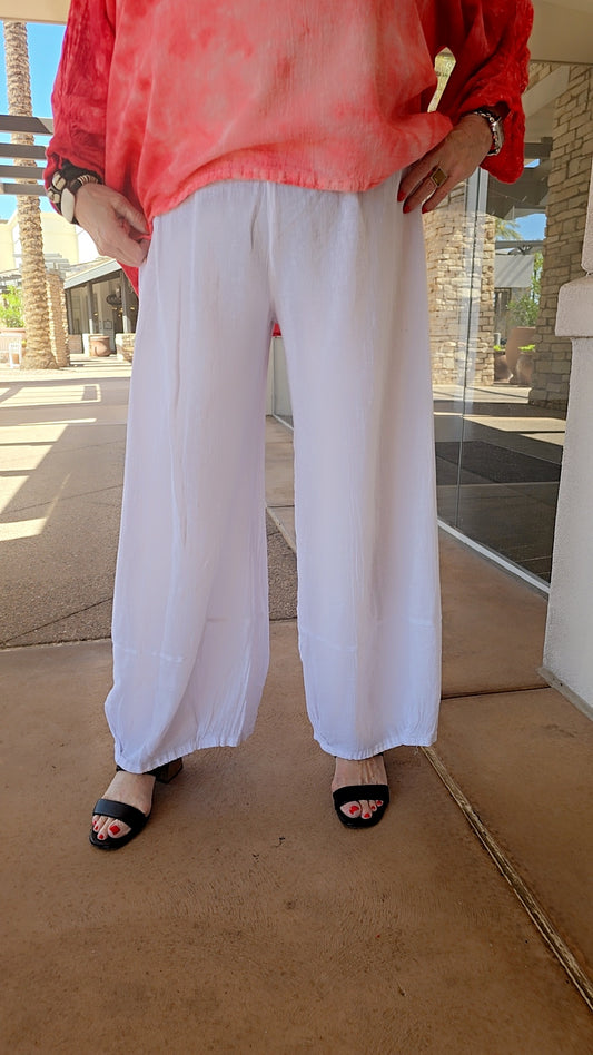 Oh My Gauze White Savannah Cotton Pant