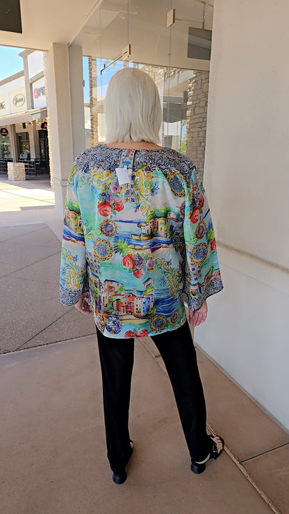 Johnny Was Christy Lepin Flowy Blouse C18225-5