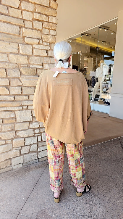 Jaded Gypsy Latte 3/4 Sleeve Balloon Tee