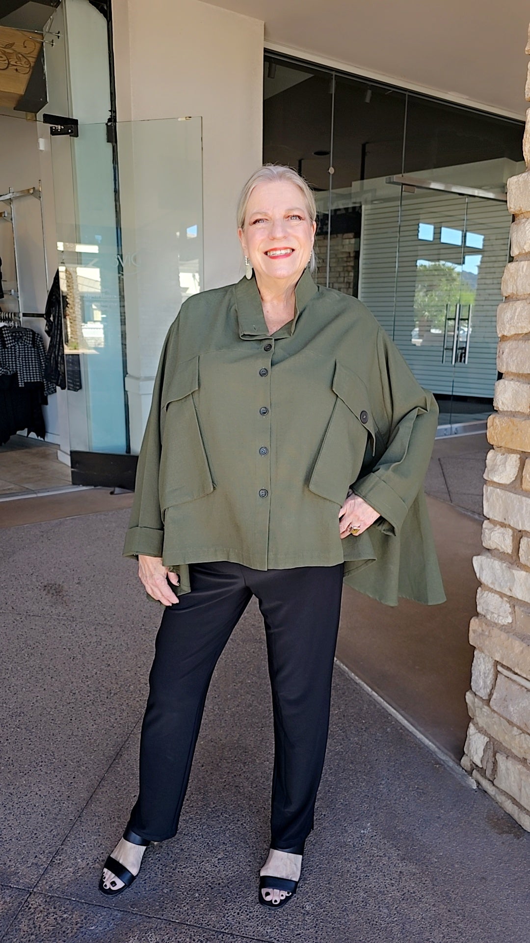 Kedem Sasson Green Big 2 Pocket Jacket P419