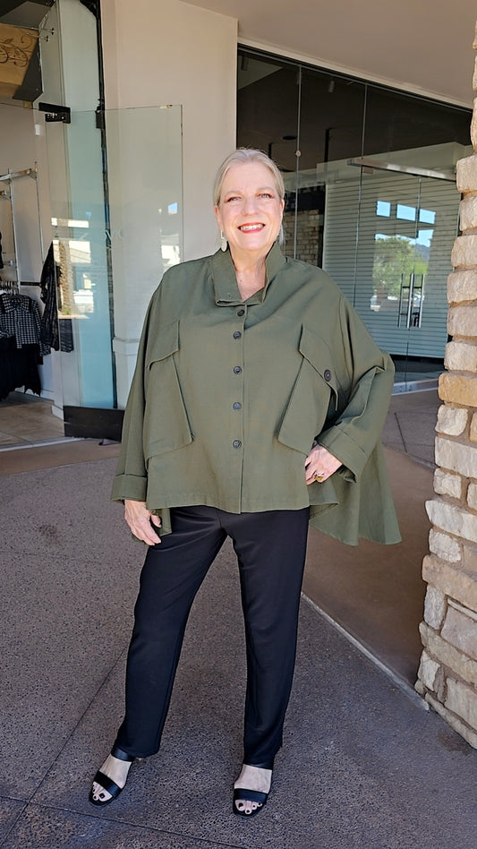 Kedem Sasson Green Big 2 Pocket Jacket P419