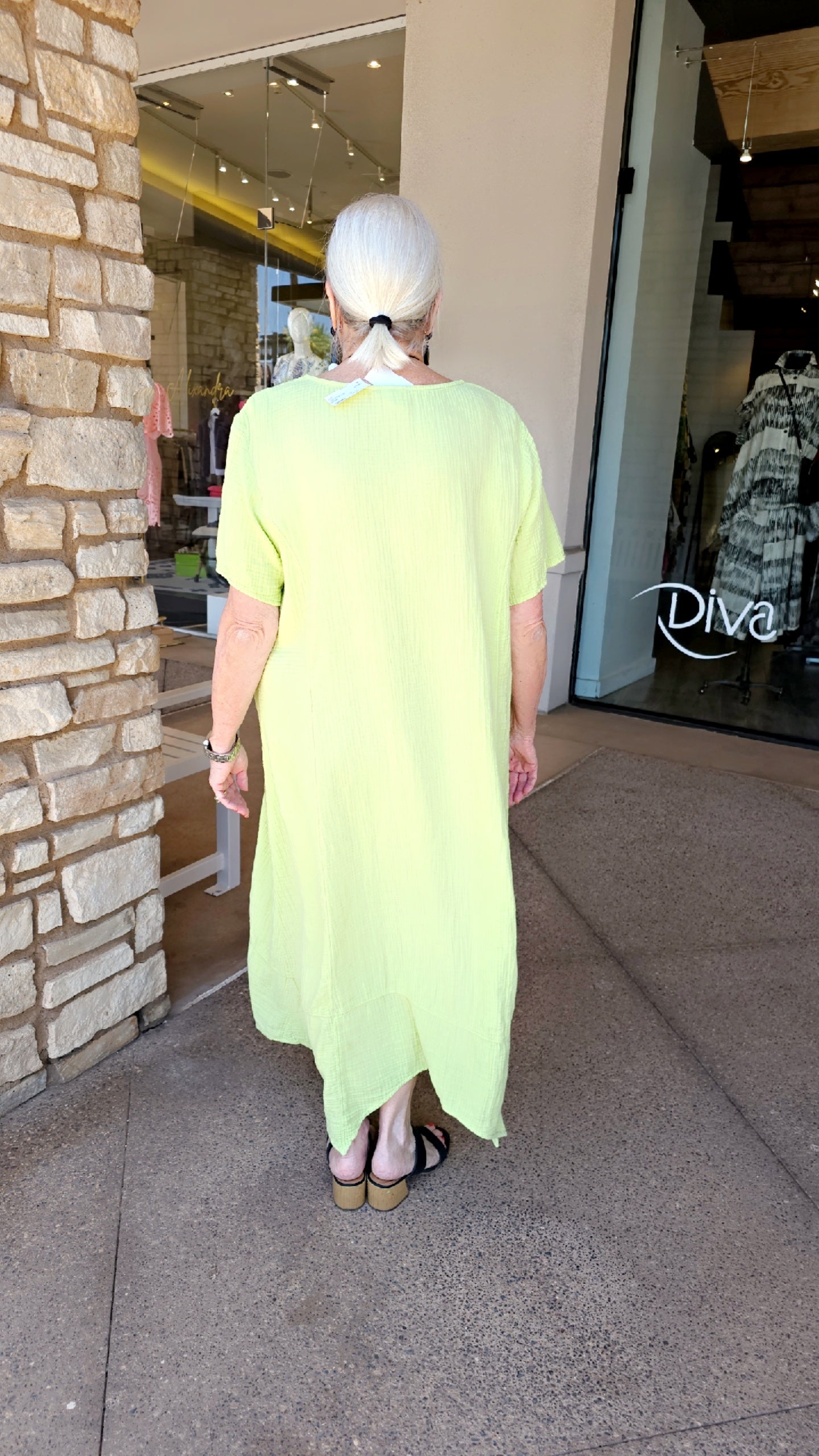 Cotton Lani Limeade Cotton Pullover Dress G757
