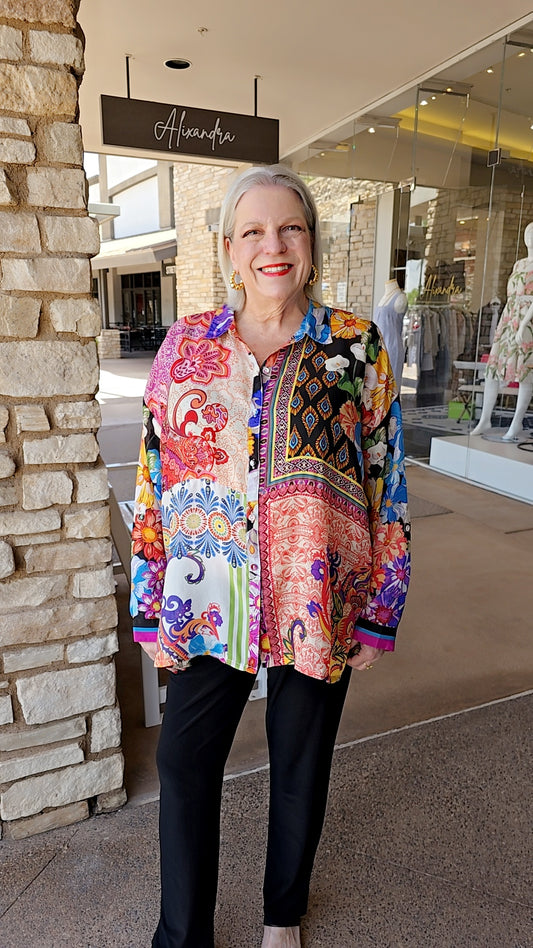 Johnny Was Magnolia Pattern Audrey Shirt C10726-1