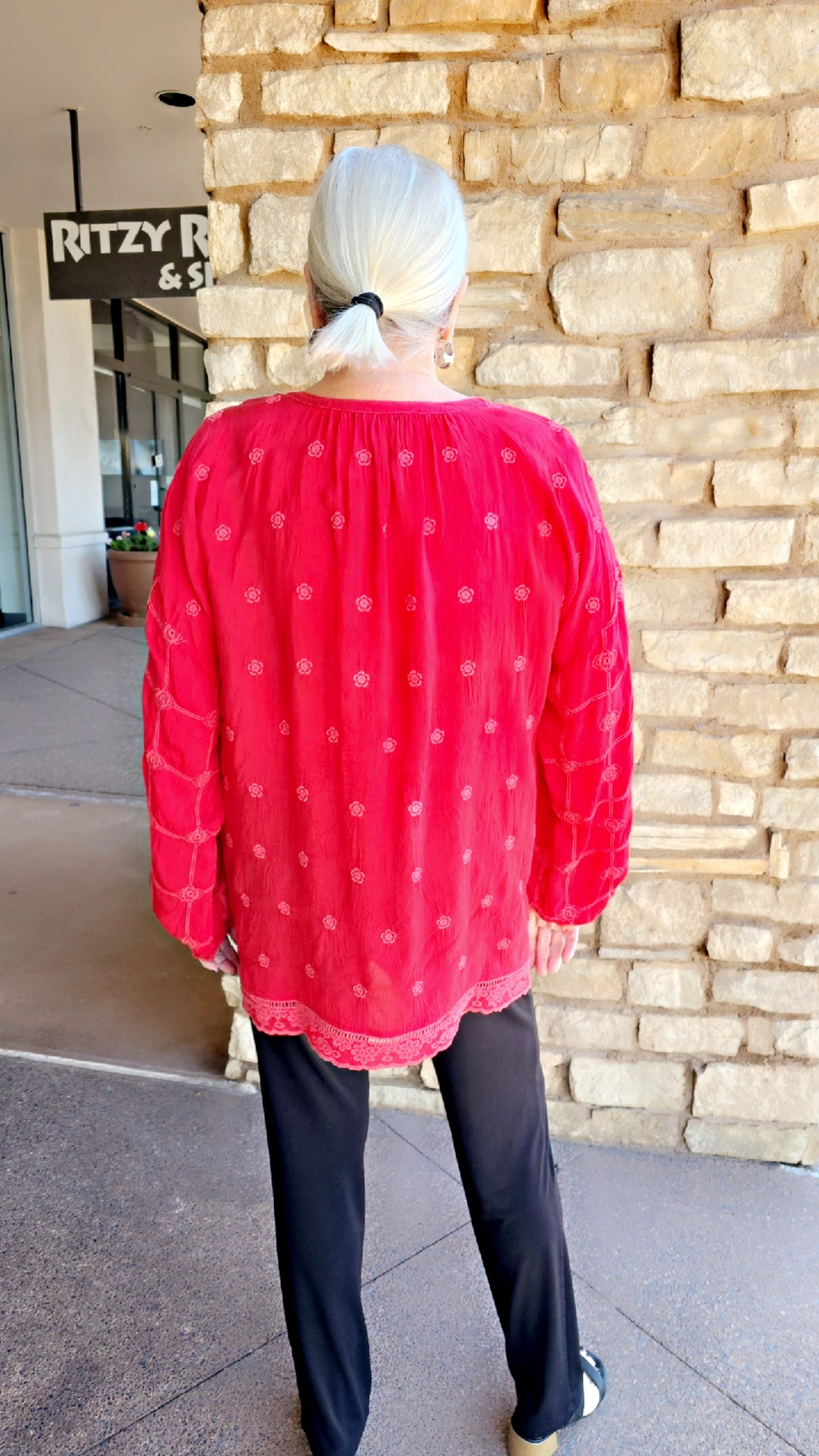 Johnny Was Red Margot Patchwork Blouse C18825-O