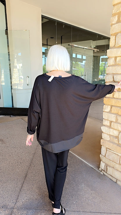 Luukka Plus Size Black/Olive 2 Tone Rane Top 25K1132