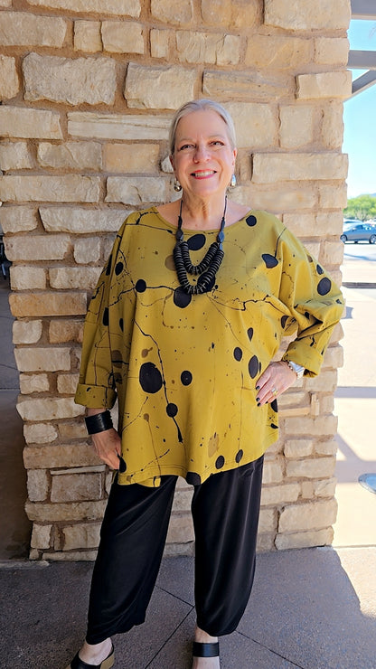Darby Plus Size Olive Dots Fennel Bestiee Top 1803
