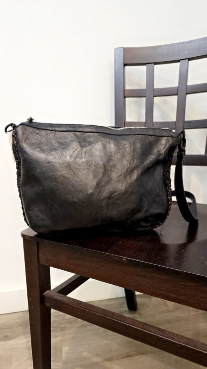 Papucei Black Leather Eliot Bag