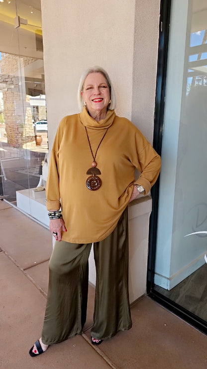 Bryn Walker Gingersnap Cowl Neck Pullover Helga Tunic 39118