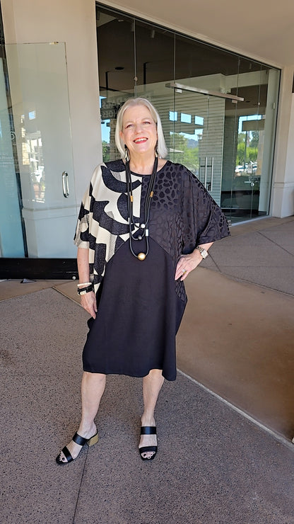 Kozan Plus Size Napa Valley Nora Black Dress NV1878