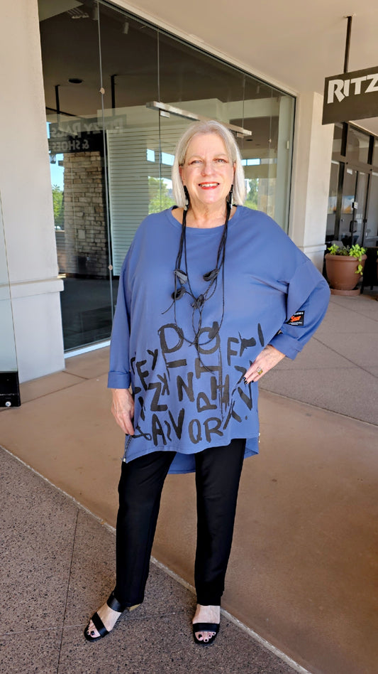 Transparente Blue Letter Sweatshirt 91177A