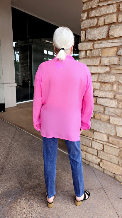 Johnny Was Gin Fizz Pink Luisa Shirt C18425-E