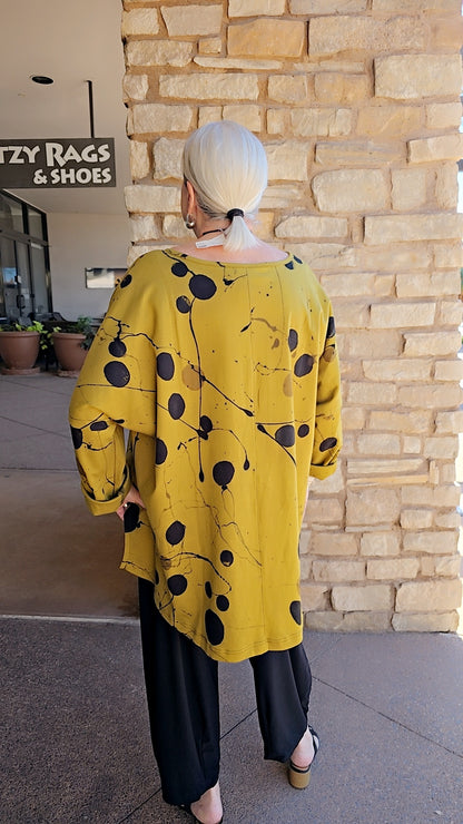 Darby Plus Size Olive Dots Fennel Bestiee Top 1803