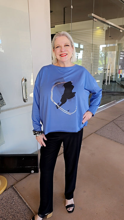 Planet Sapphire Ink Bot Pullover Shirt 9791JFN