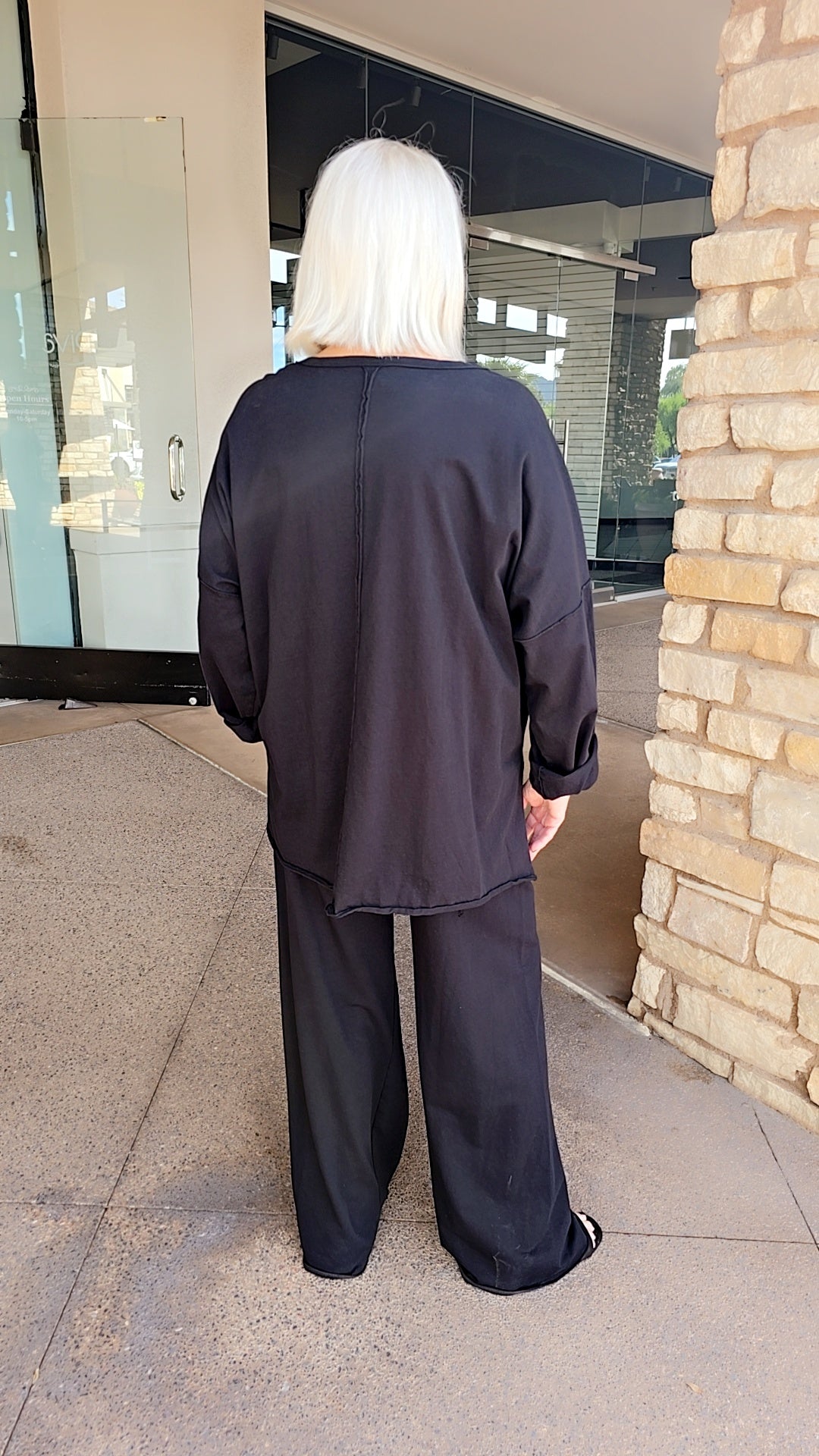 Cotton Lani Black Pocket Tee J338